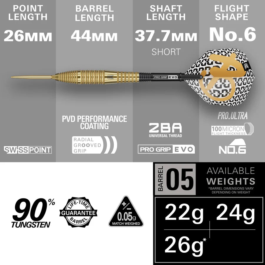Bolide Envy 05 90% Tungsten Steel Tip Darts - Image 5