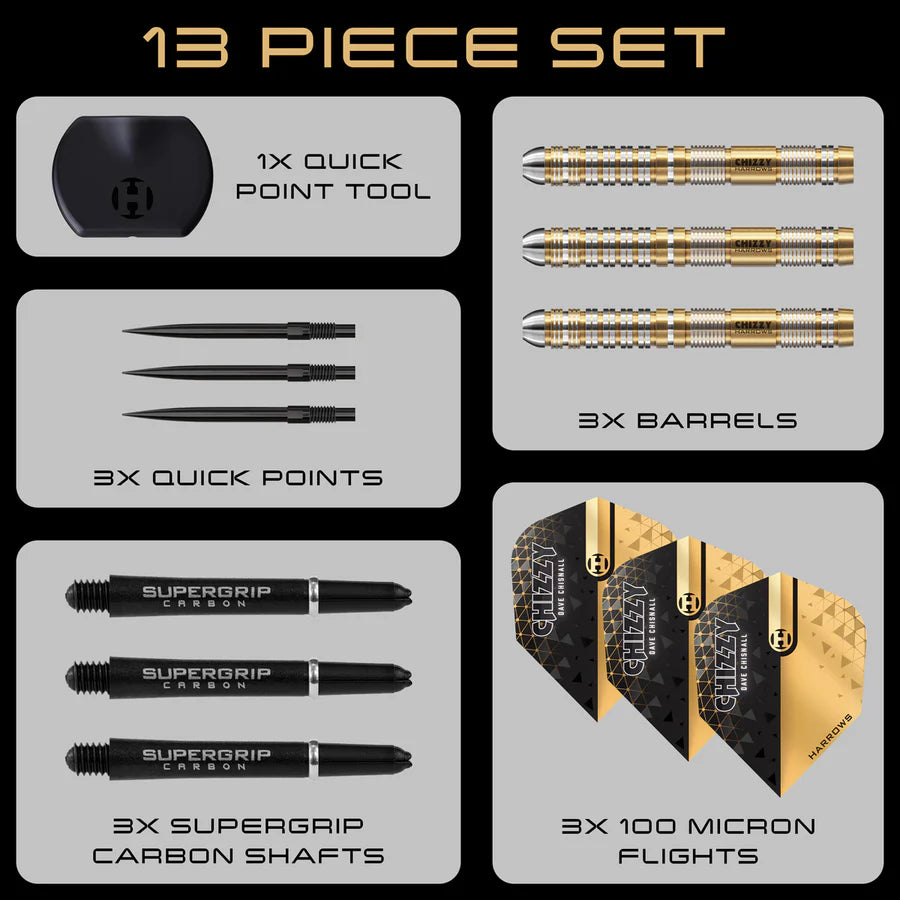 Harrows Dave Chisnall Chizzy Series 2 90% Tungsten QP Steel Tip Darts - Image 7