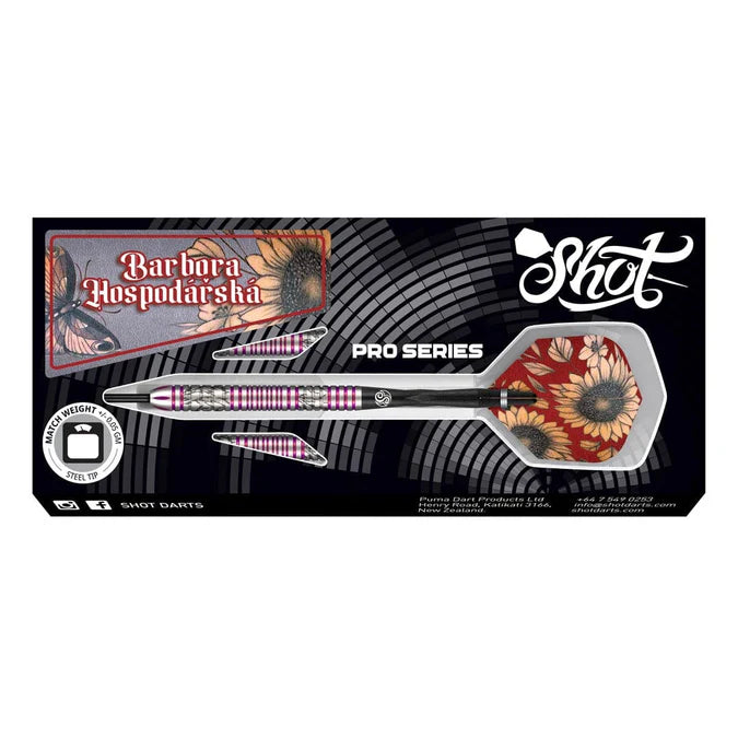 Shot Pro Series Barbora Hospodarska 2.0 90% Tungsten Steel Tip Darts - Image 2