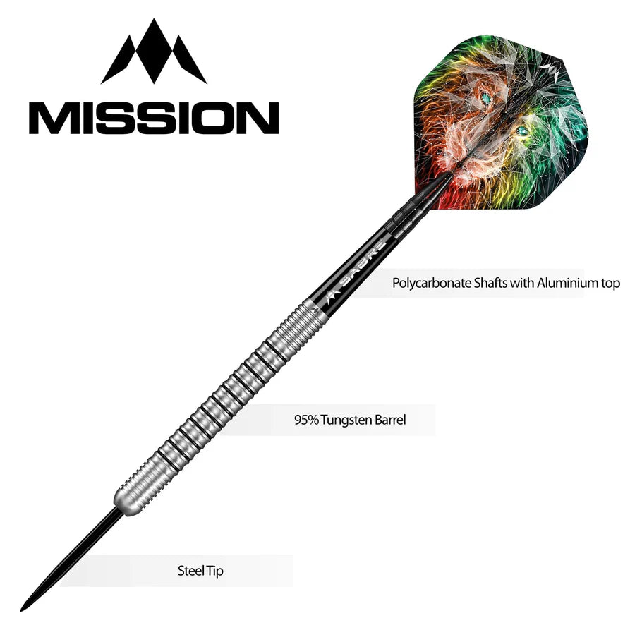 Mission Dominik Grullich 95% Tungsten Steel Tip Darts - Image 6