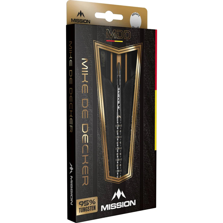 Mission Mike De Decker 95% Tungsten Steel Tip Darts Black & Gold PVD - Image 5