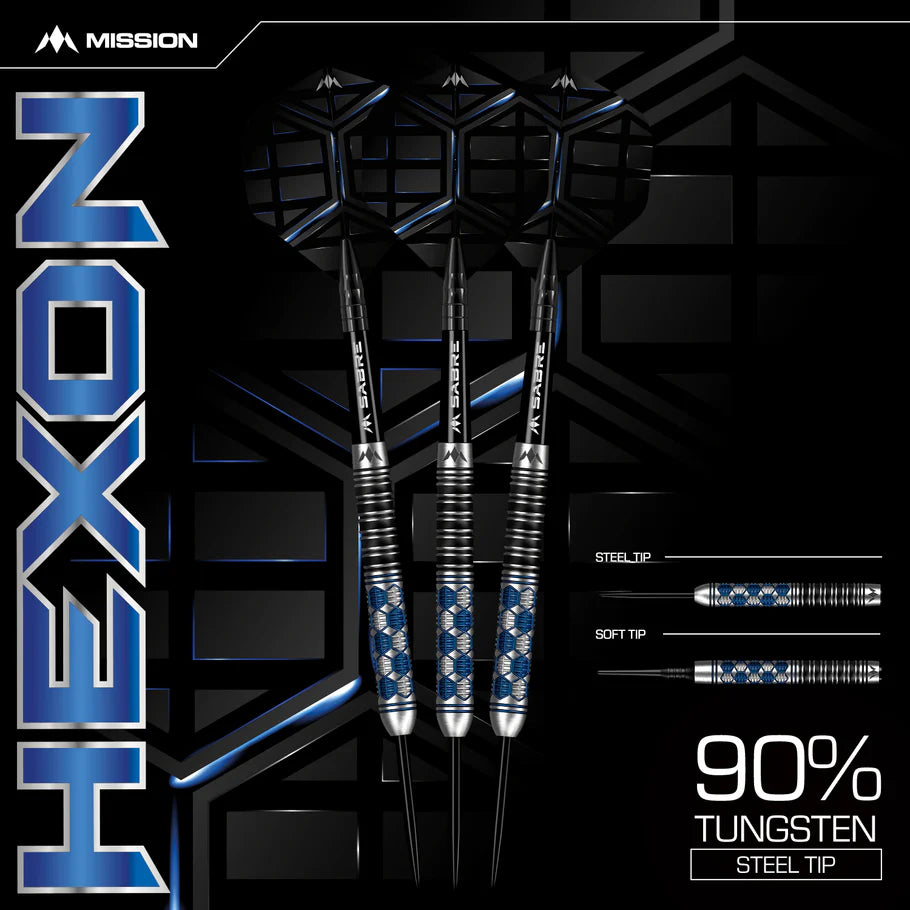 Mission Hexon 90% Tungsten Steel Tip Darts Blue PVD - Image 8