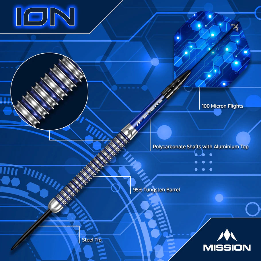 Mission Ion 95% Tungsten Steel Tip Darts - Image 3