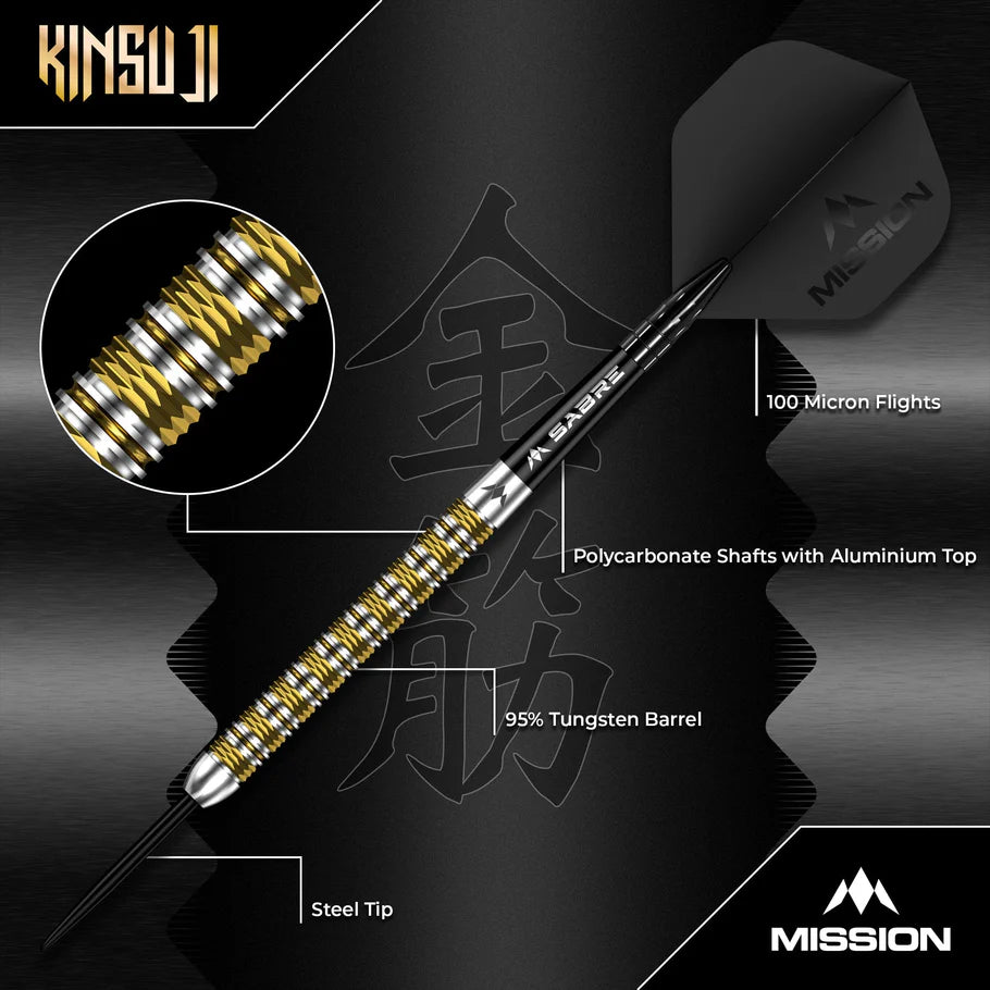 Mission Kinsuji 95% Tungsten Steel Tip Darts - Image 4