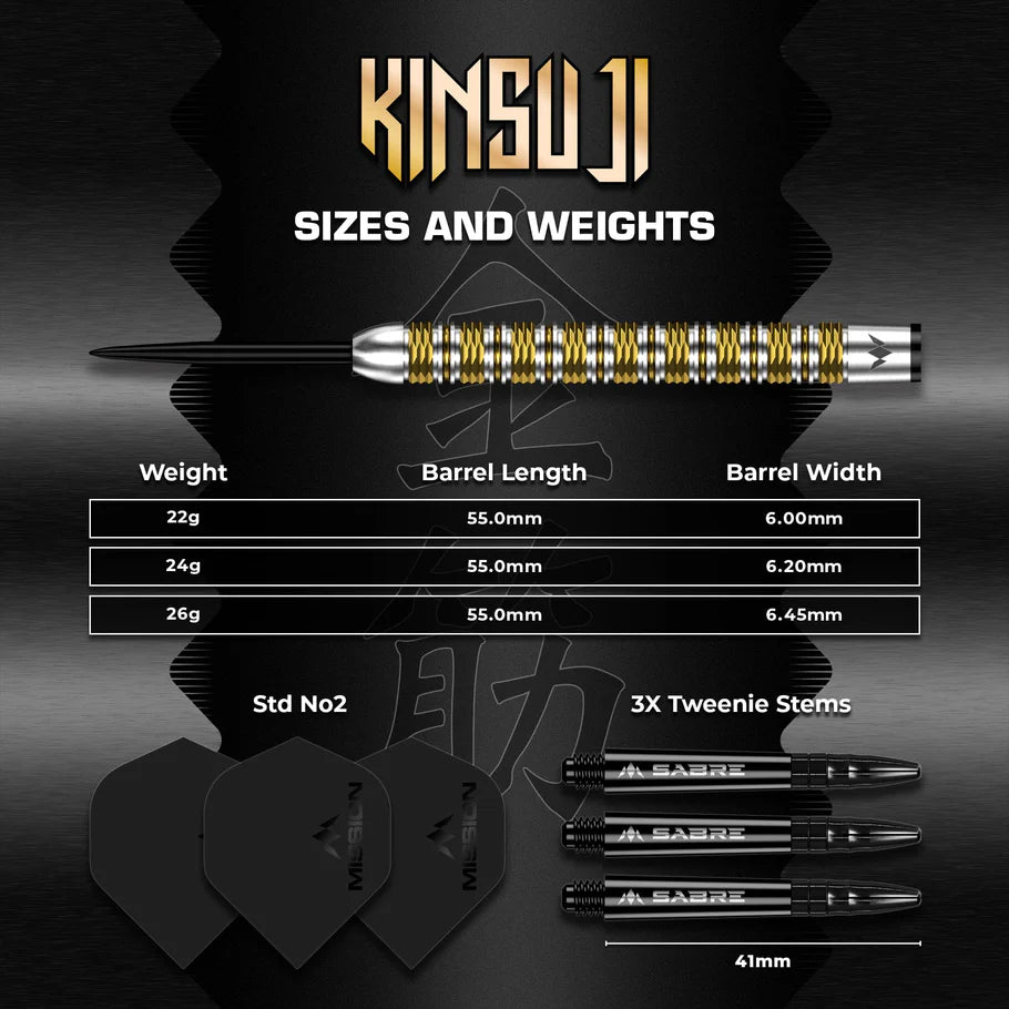 Mission Kinsuji 95% Tungsten Steel Tip Darts - Image 5