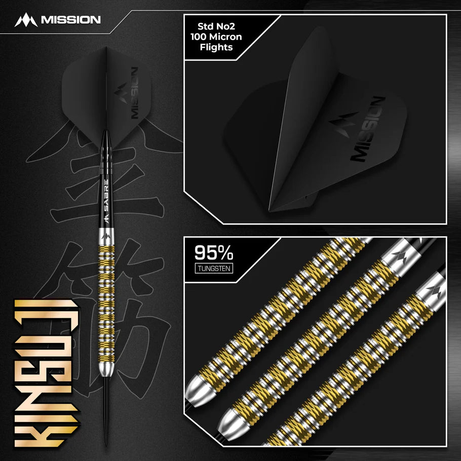 Mission Kinsuji 95% Tungsten Steel Tip Darts - Image 2