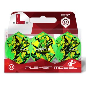 L-Style EZ L-Flights - Integrated Champagne Ring - L1 - Mikuru Suzuki V5 Neon Green
