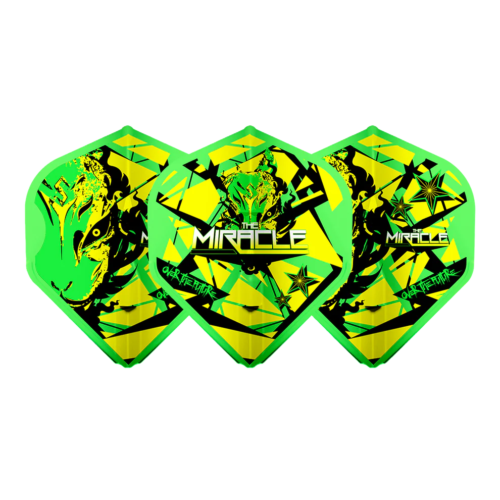 L-Style EZ L-Flights - Integrated Champagne Ring - L1 - Mikuru Suzuki V5 Neon Green - Image 2