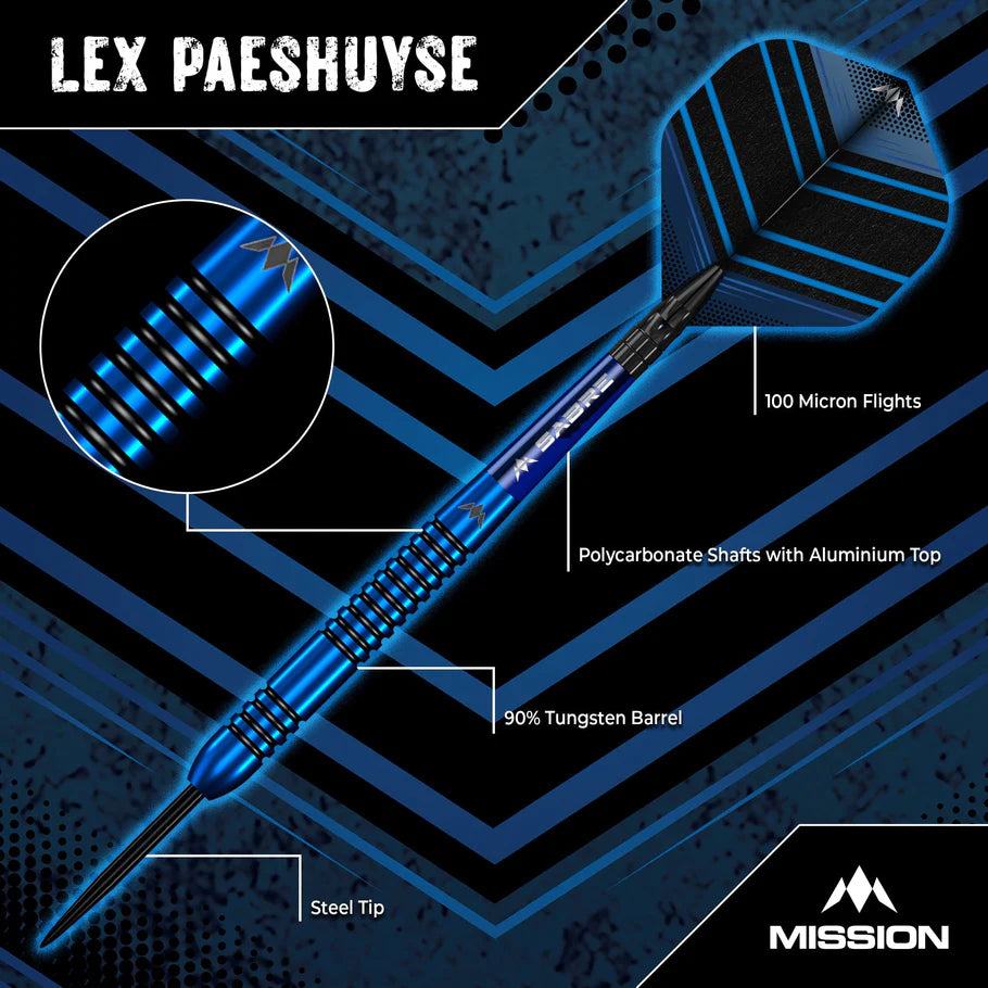 Mission Lex Paeshuyse 90% Tungsten Steel Tip Darts - Image 4