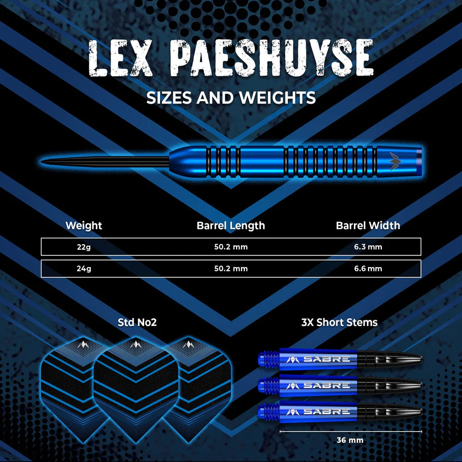 Mission Lex Paeshuyse 90% Tungsten Steel Tip Darts - Image 5