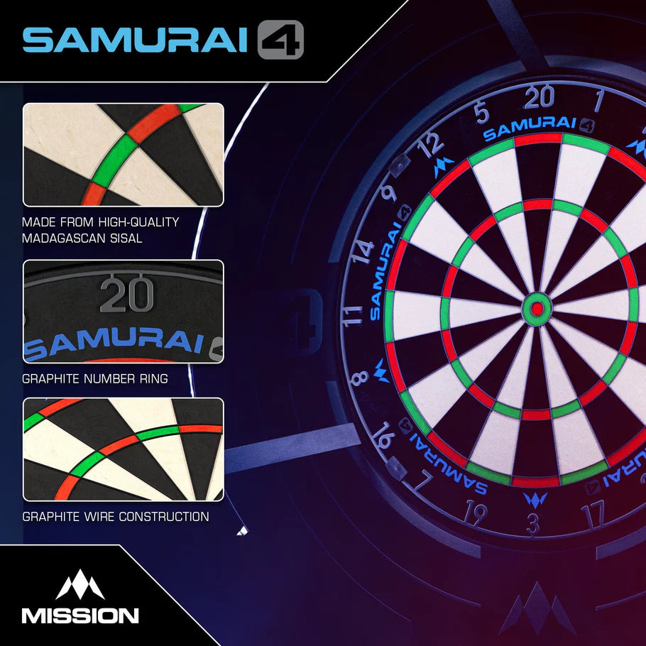 Mission Samurai 4 Dartboard Graphite Edition - Image 5