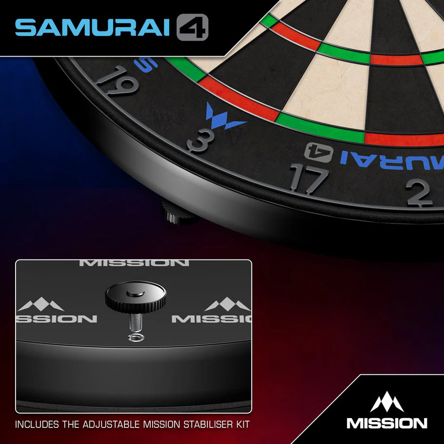 Mission Samurai 4 Dartboard Graphite Edition - Image 3