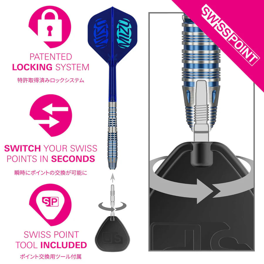 Target Japan Mizu 03 90% Tungsten SP Steel Tip Darts - Image 5
