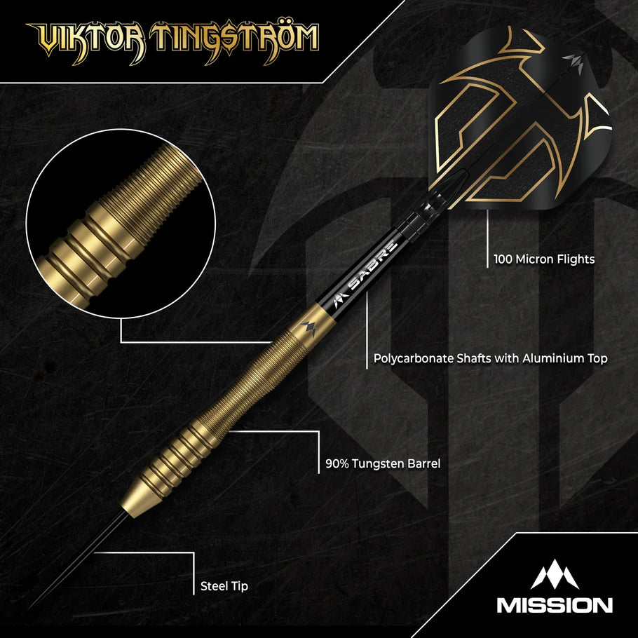 Mission Viktor Tingstrom 90% Tungsten Steel Tip Darts - Image 3