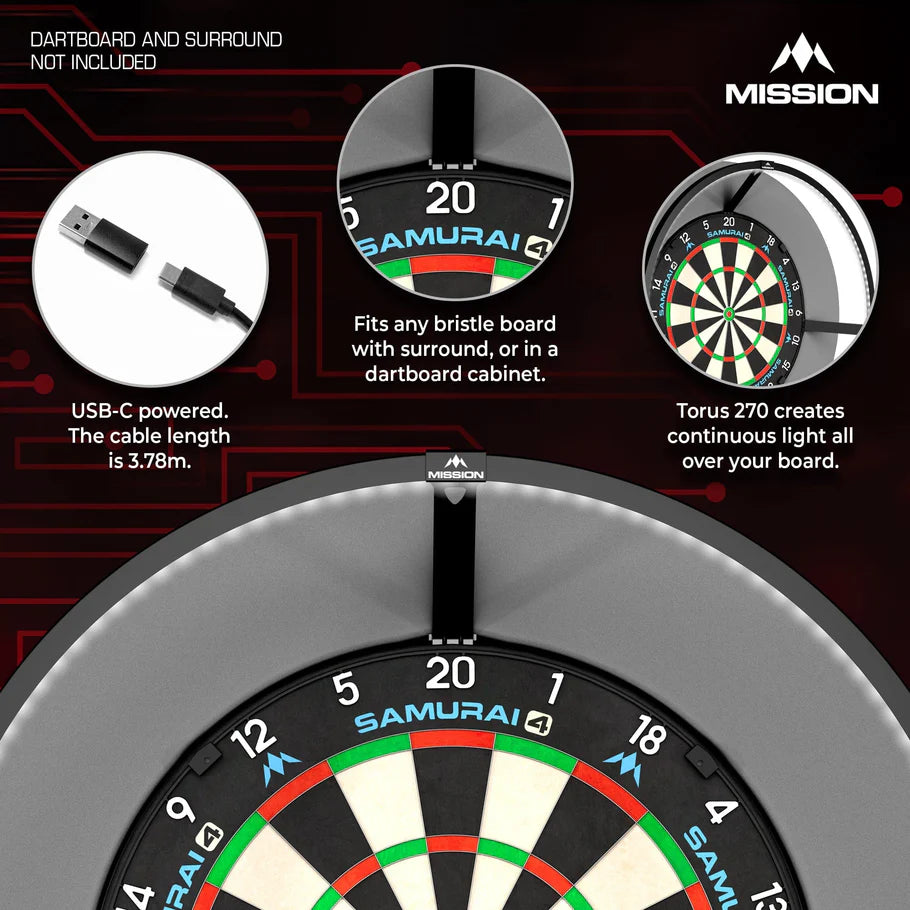 Mission Torus 270 Dartboard Light - Image 5