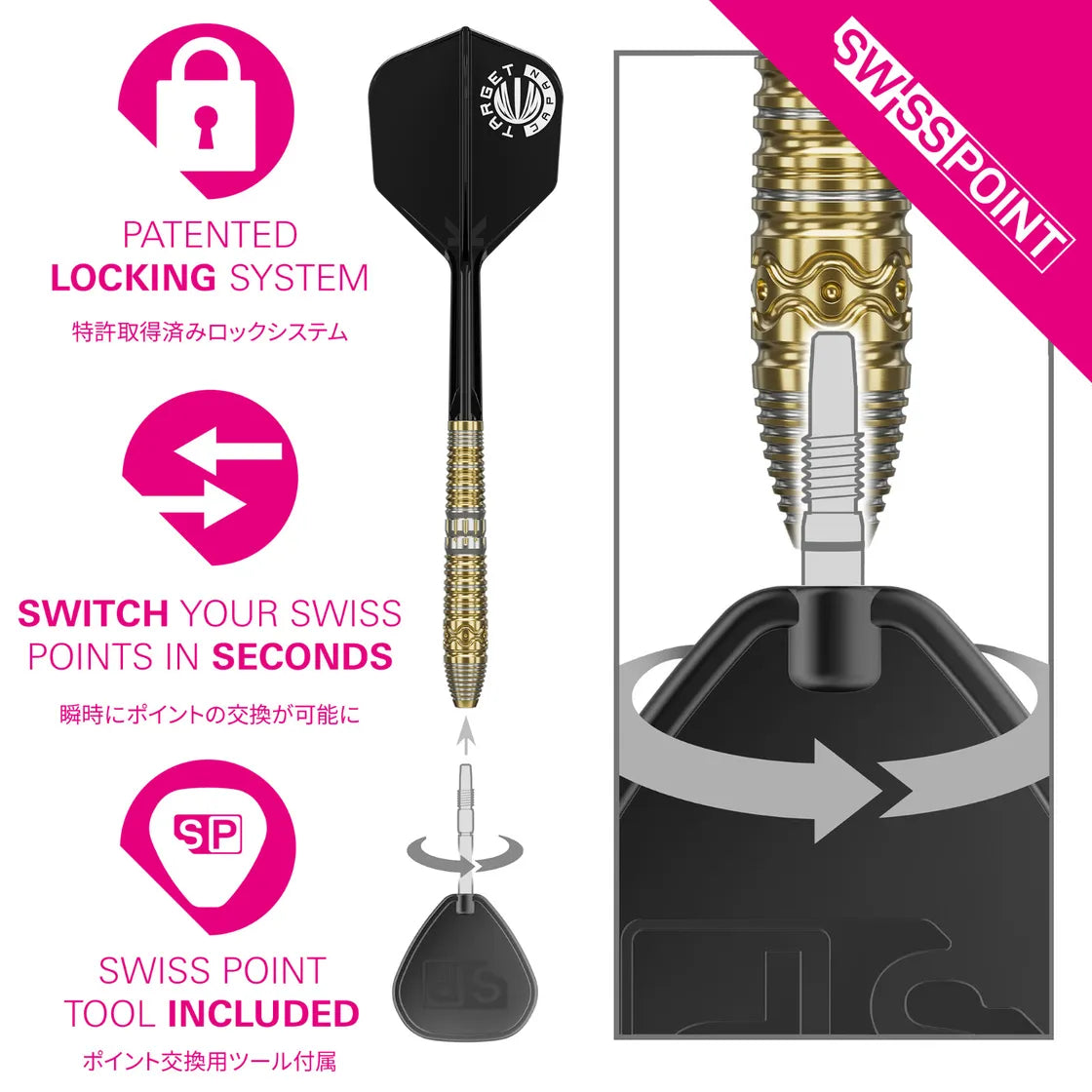 Target Japan Prime Series Hot Shot G2 SP Steel Tip Darts - Image 5