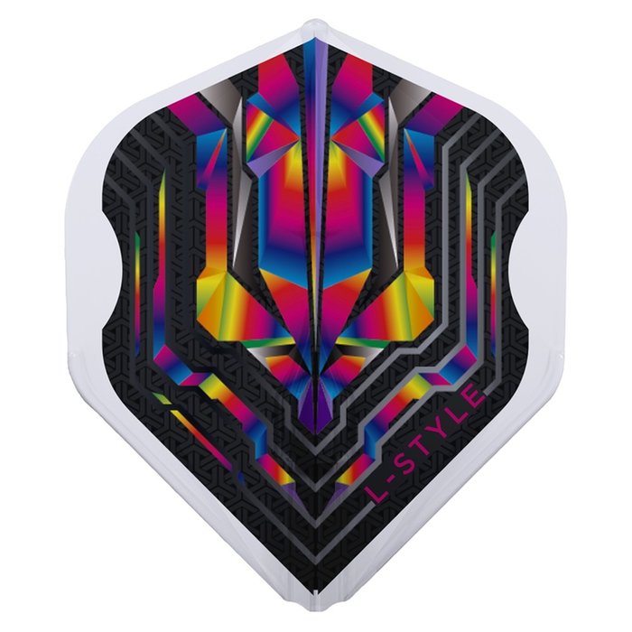 L-Style Integrated Champagne Ring EZ L1 Standard Origin Series Clear Rainbow Darts Flights - Image 3