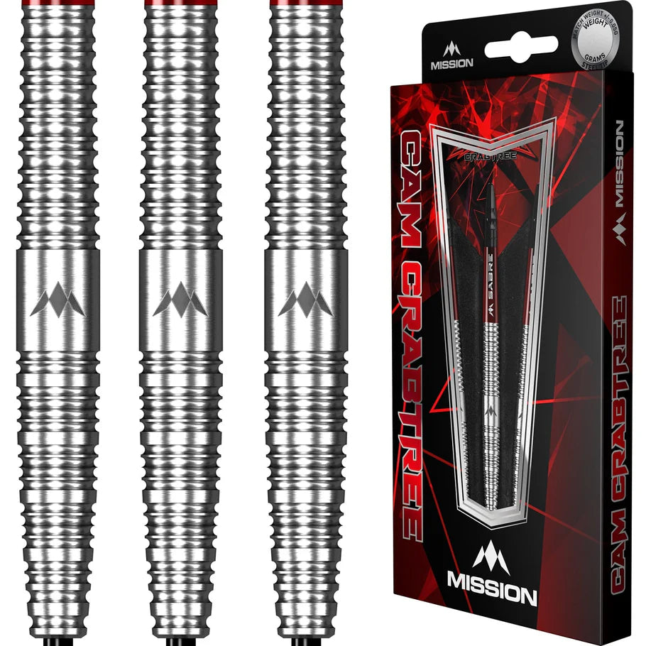 Mission Cam Crabtree Natural 95% Tungsten Steel Tip Darts - Image 3