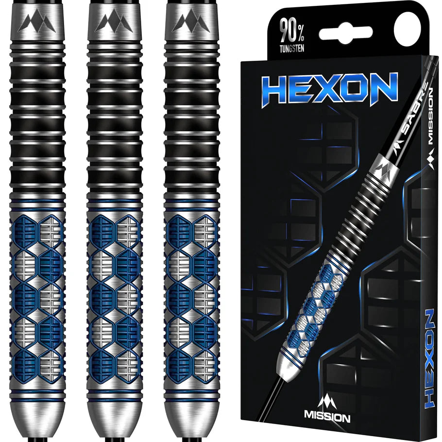 Mission Hexon 90% Tungsten Steel Tip Darts Blue PVD - Image 3