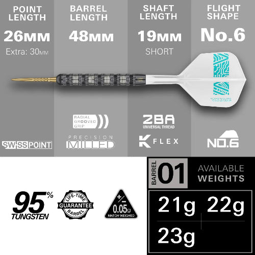 Target Rob Cross 95K Steel Tip Darts - Image 3