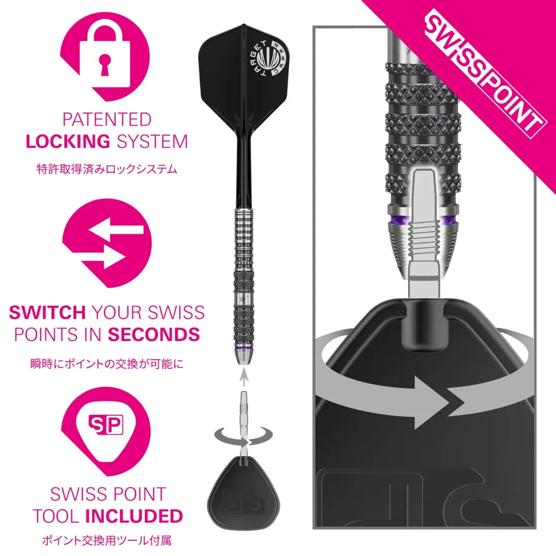 Target Japan Prime Series Sirius G3 SP 90% Tungsten Steel Tip Darts - Image 5